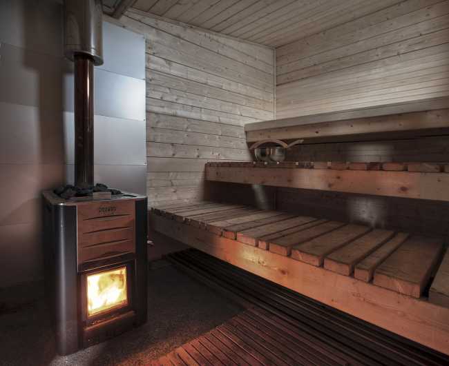 wooden housing structure type palafitte sauna