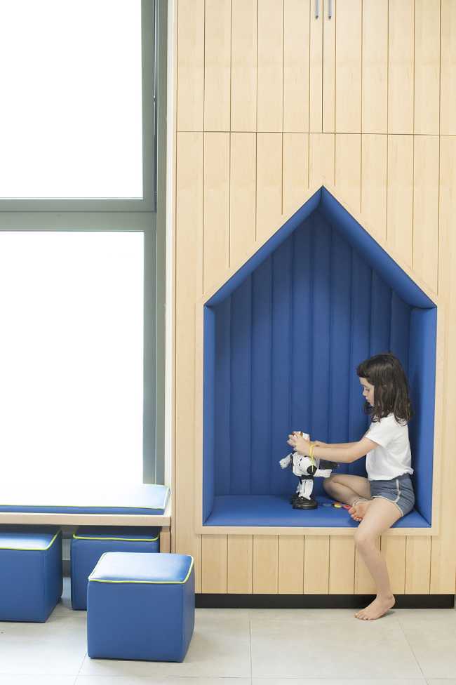 school inclusive play spaces padded niche blue color