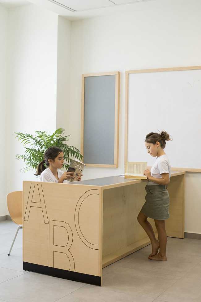 school inclusive wooden reception