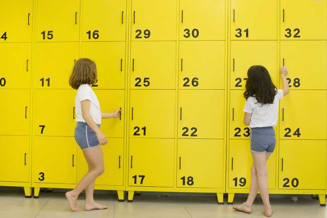 school inclusive yellow lockers