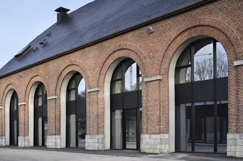 Old barn with arches in the perimeter walls