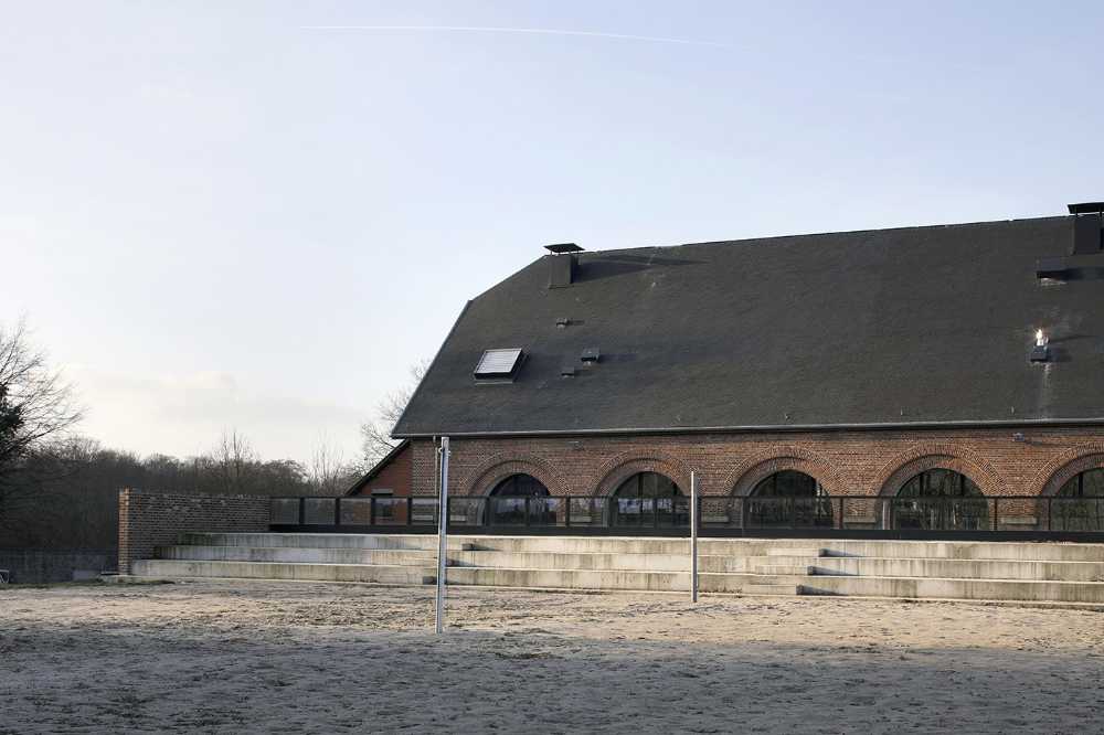 Old barn with arches in the perimeter walls