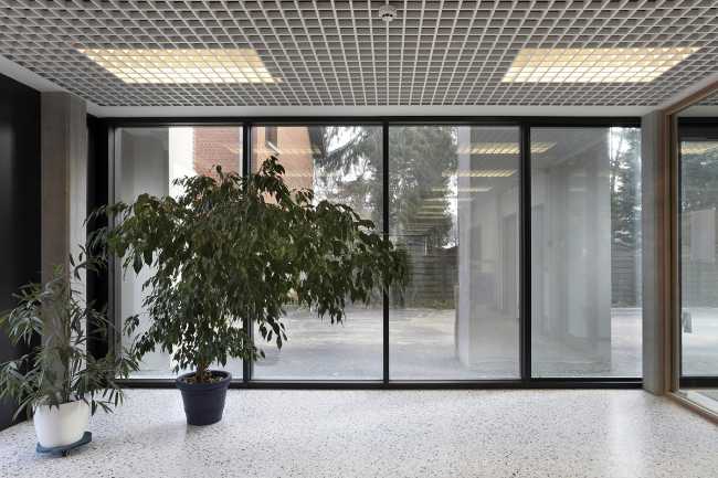 Interior with glass partition