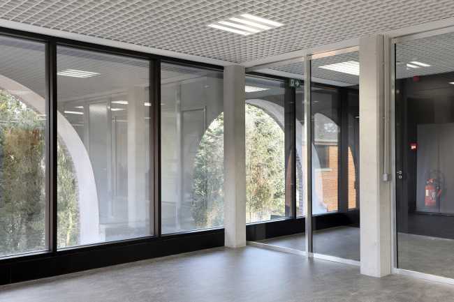 Interior with glass partition