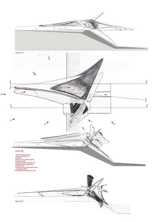 renewable energy architecture wave motion art gallery