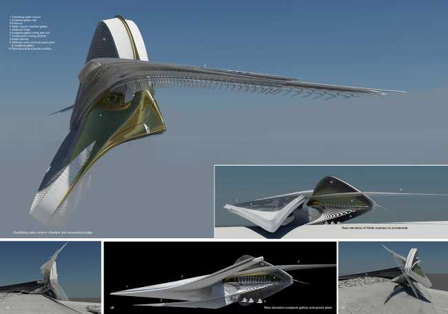 renewable energy architecture wave motion art gallery