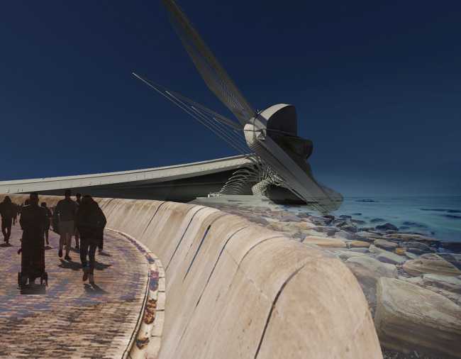 renewable energy architecture wave motion art gallery