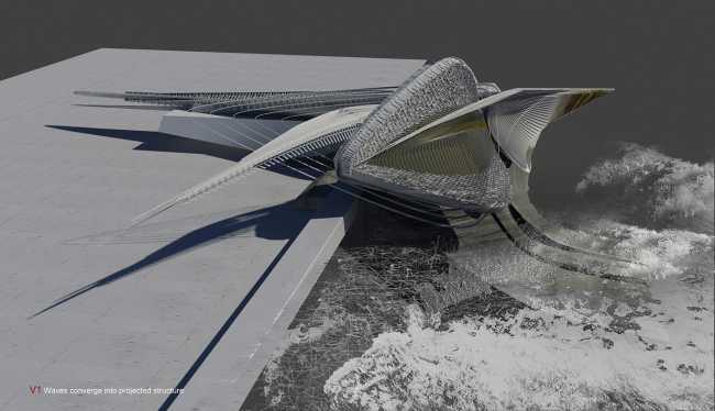 renewable energy architecture wave motion art gallery