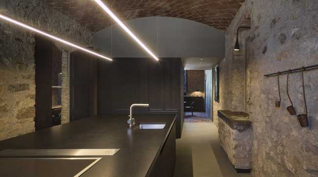 Interior historic house kitchen