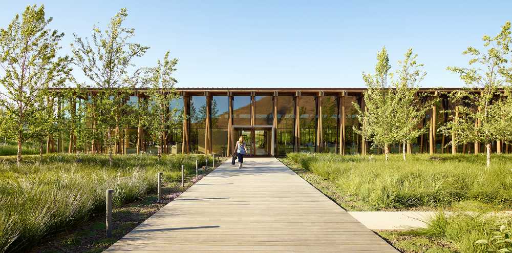 Offices in glass and wood