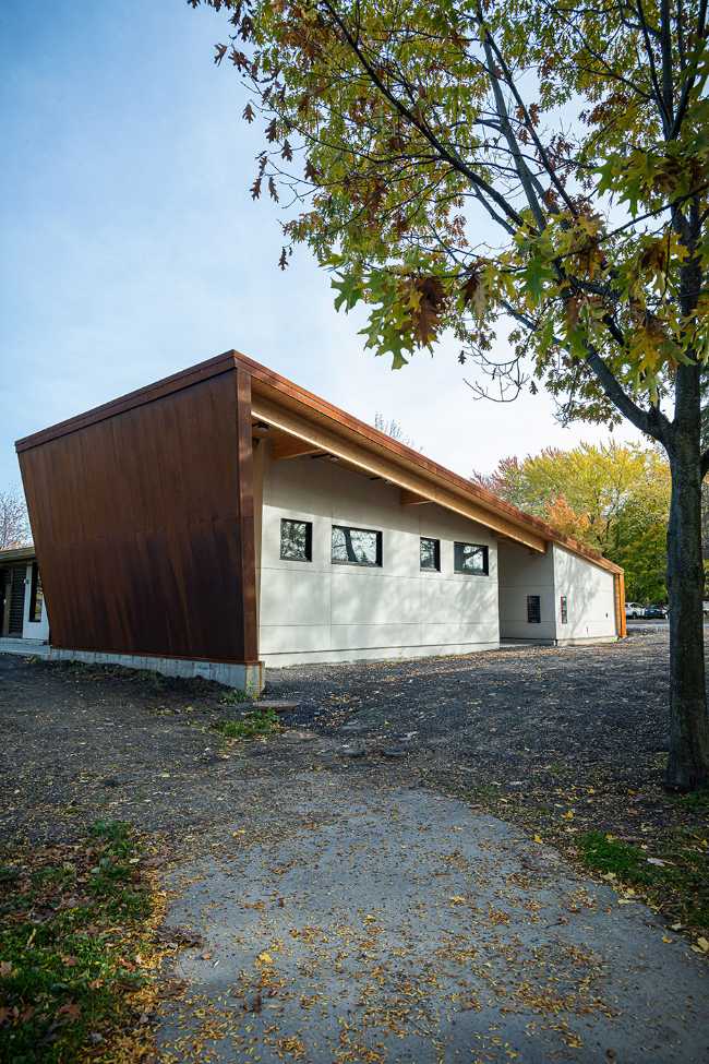 Montreal Pavilion Wood and Corten Park