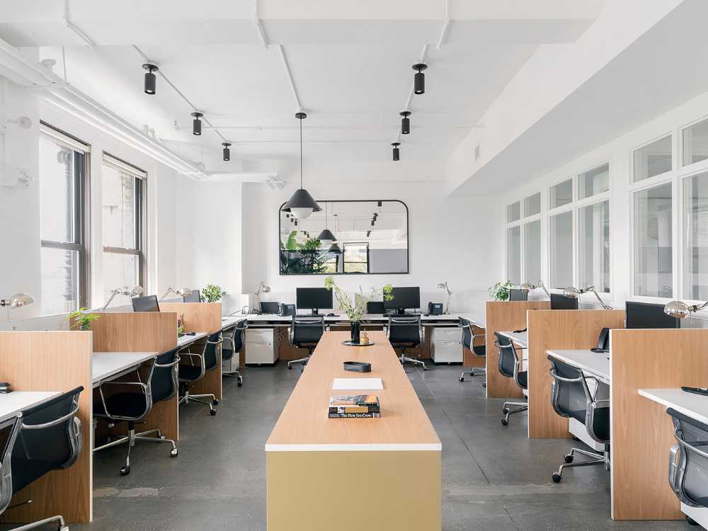 uffici open space new york arredi in legno