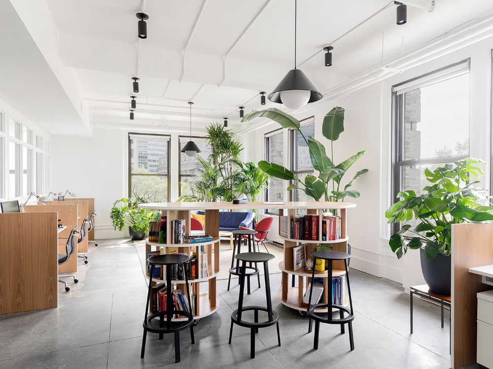 uffici open space new york arredi in legno