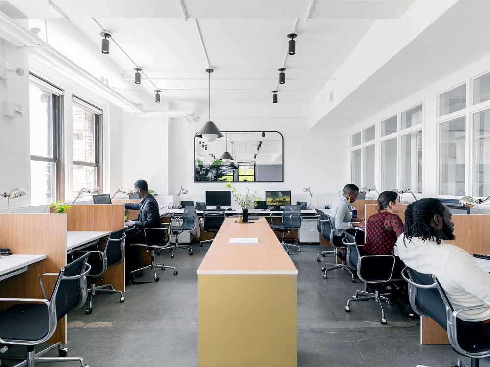uffici open space new york arredi in legno