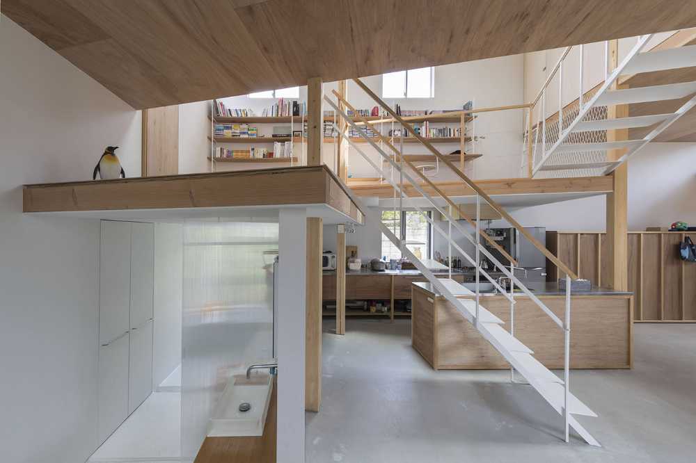 Interior in bright wood