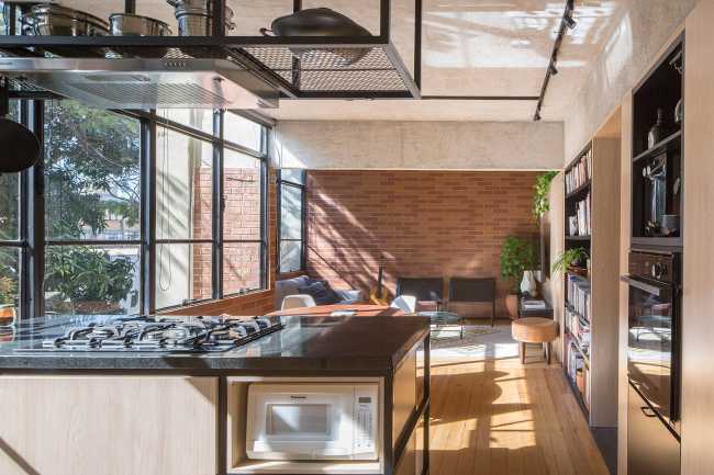 Interior brick apartment