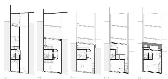 Planos de los apartamentos del edificio histórico