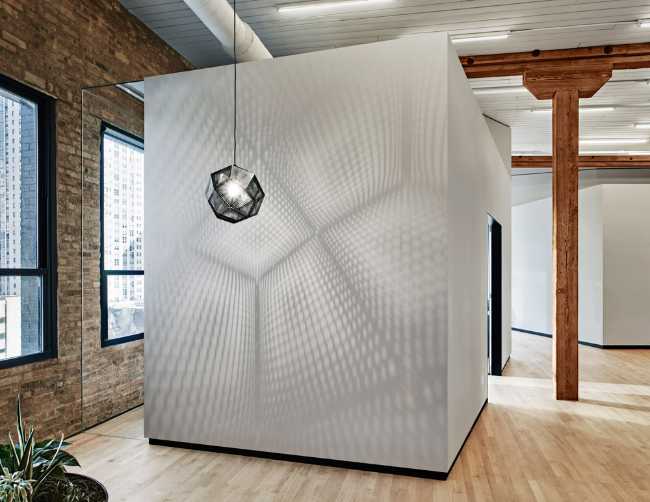 Light reflecting on a white wall