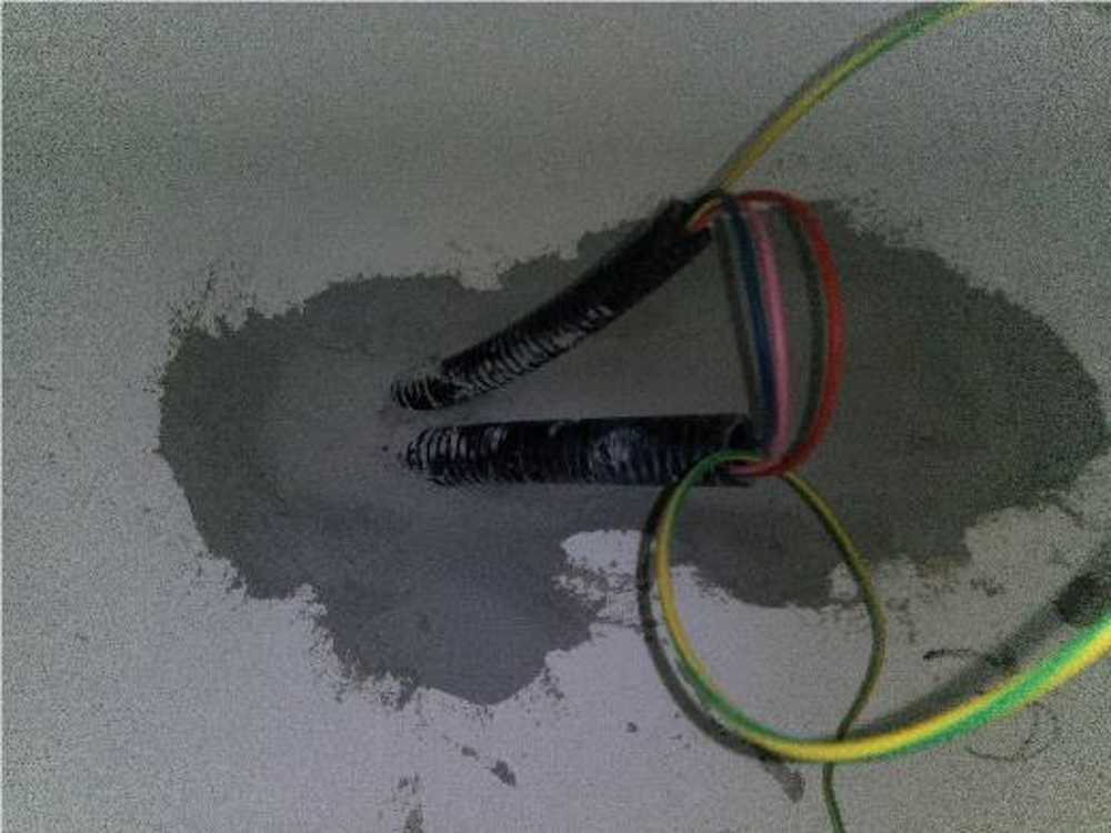 prolungamento del corrugato e sigillatura con malta mycoll