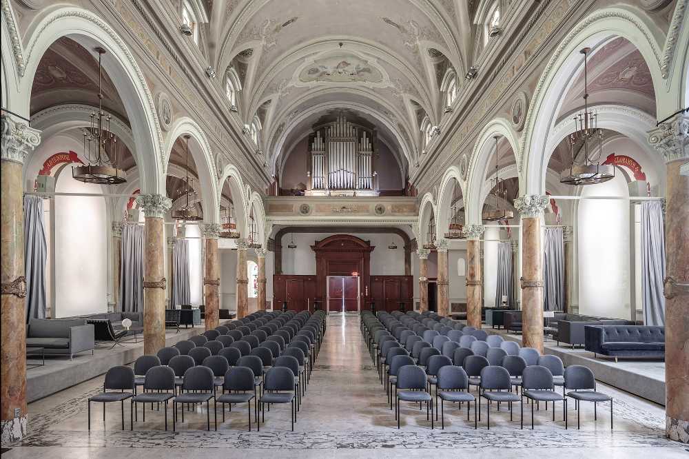 Ancient church set up as a modern event room