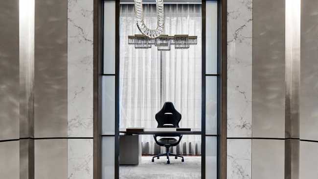 Atrio con vista sull'ufficio