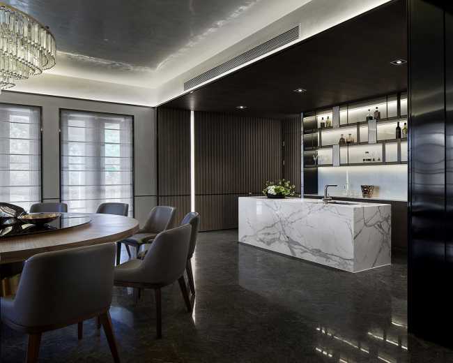 Bancone bar sala da pranzo di lusso