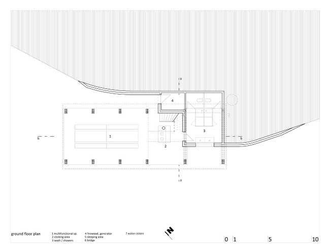 Planimetry wooden hut