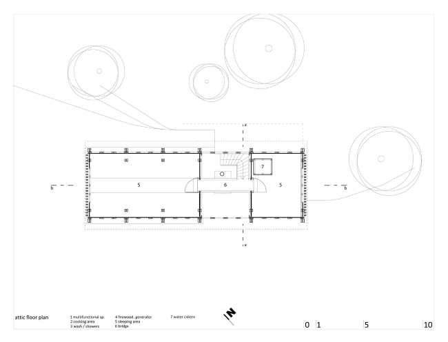 Planimetry wooden hut