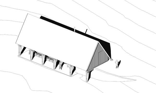 Three-dimensional wooden shelter