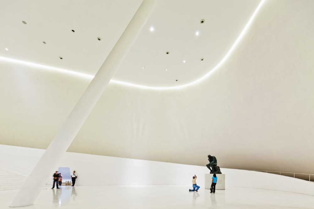 museo rivestimento in alluminio forma organica