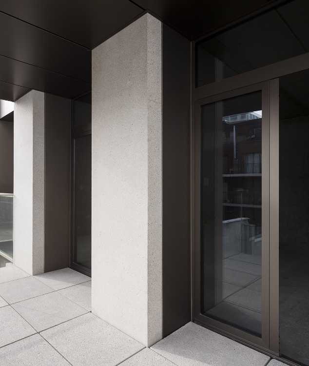 Glass and metal door