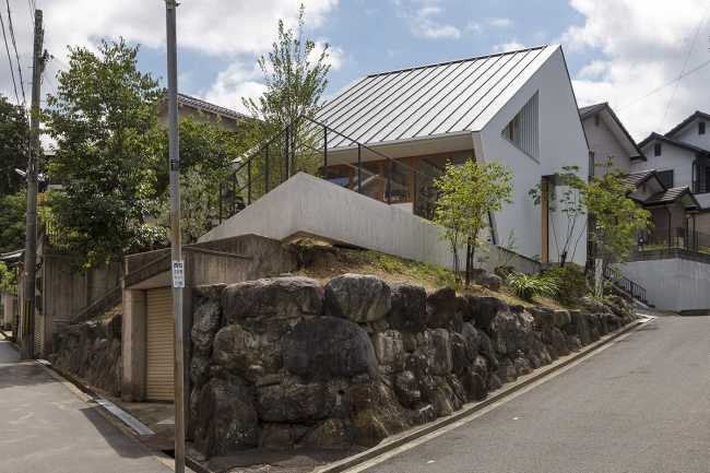 Wooden house with garden