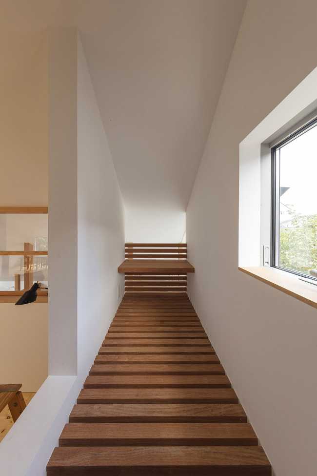 Internal wooden staircase