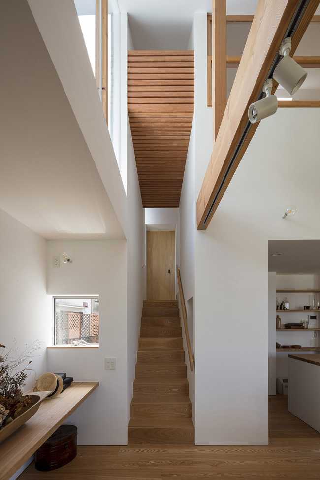 Internal wooden staircase