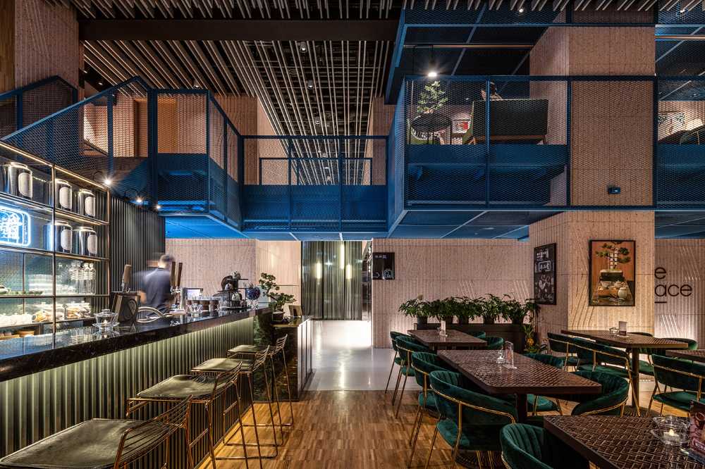 Interior of a bar