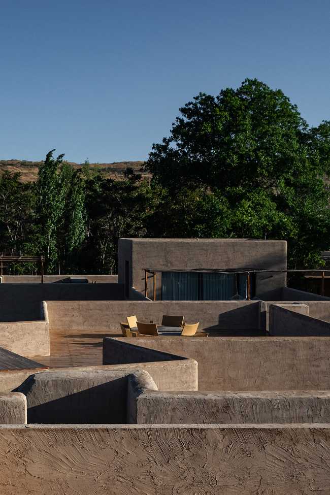 tetti piani rivestimento muri a calce