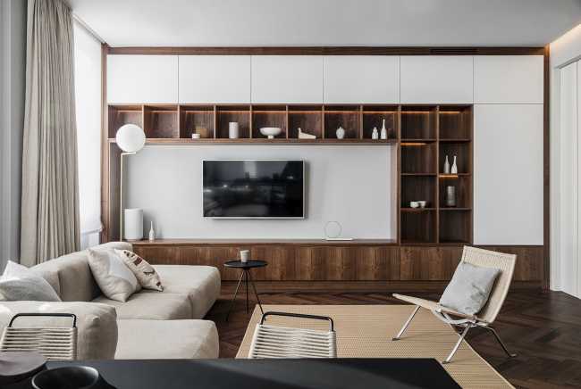 Salotto in legno di noce