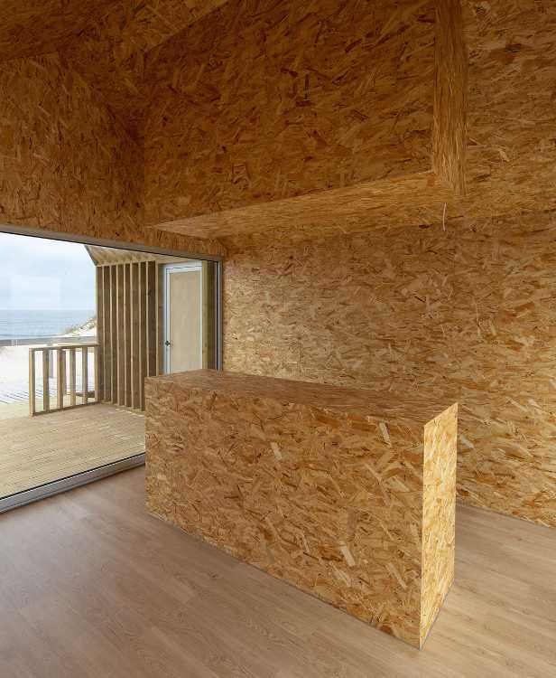 Interno capanno in legno OSB