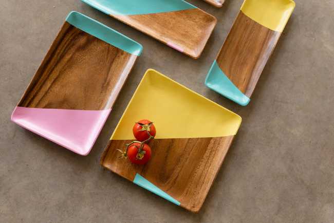 Dettagli piatti colorati