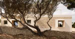 villa minorca rivestimento pietra calcarea