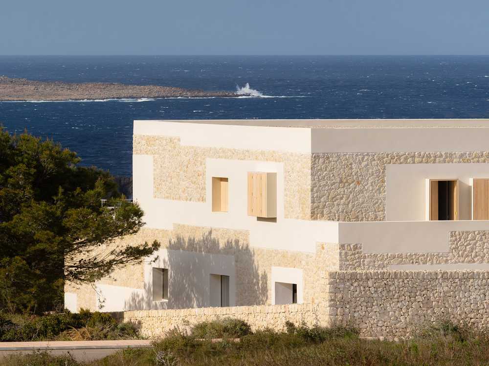 villa minorca rivestimento pietra calcarea