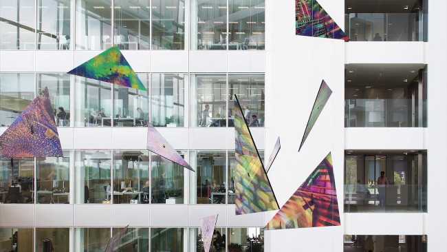 Lenticular Cloud - Art Installation for an Office Building