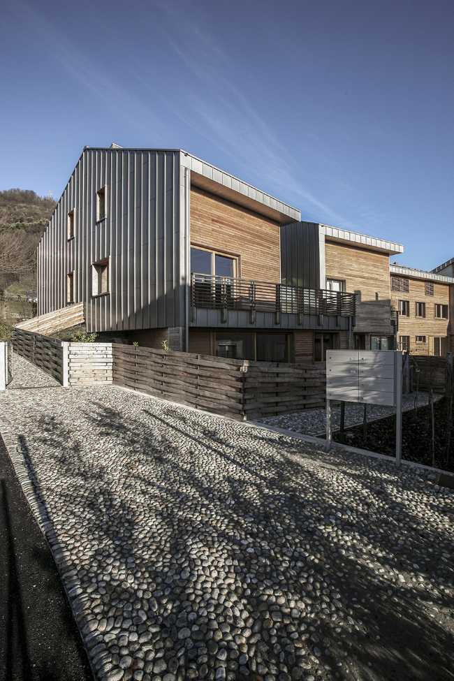 edificio multipiano Lignoalp rivestimento facciata e struttura