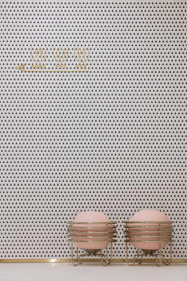 co-working rivestimento parete pouff imbottiti rosa