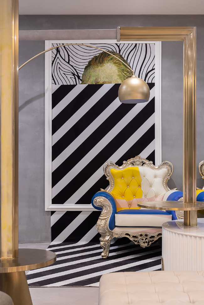 Co-working tappeti e quadri righe