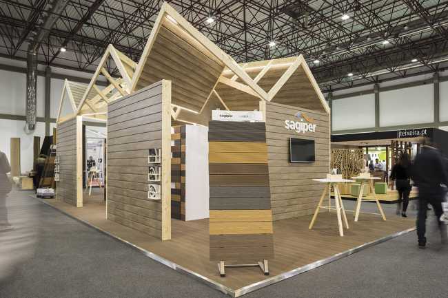 Stand promozionale in legno sagiper
