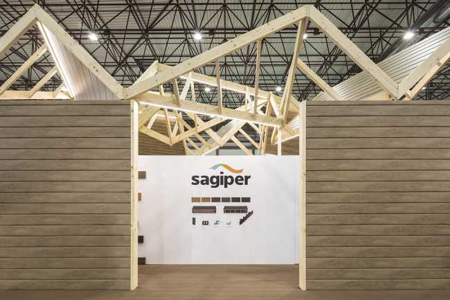Stand promozionale in legno sagiper