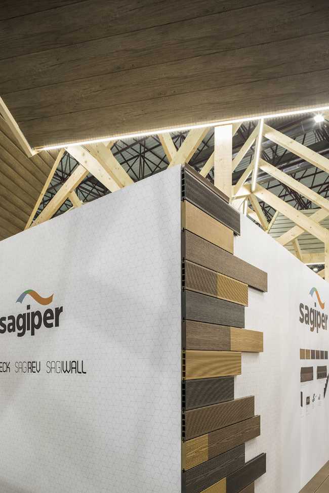 Stand promozionale in legno sagiper