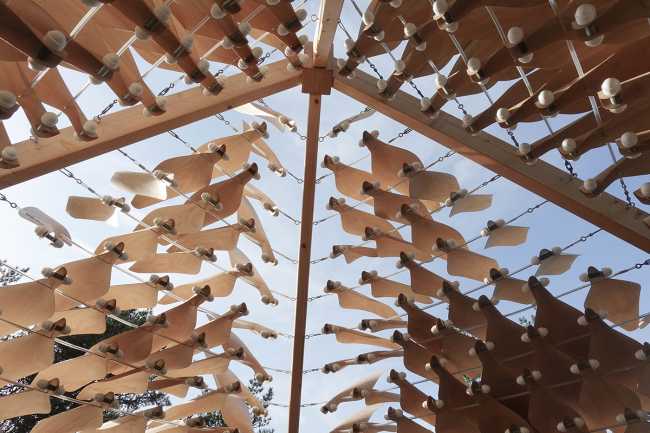 pavilion kinetic wood cover