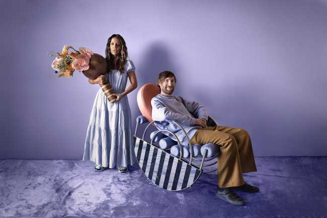 Ana Milena Hernández Palacios and Christophe Penasse rocking chair and vase